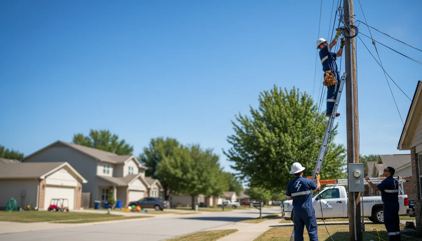 Residential electrician providing installation services in Hankamer, TX